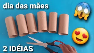 2 IDÉIAS DE LEMBRANCINHAS PARA DIA DAS MÃES COM ROLO de PAPEL HIGIÊNICO FAÇA VOCÊ MESMO