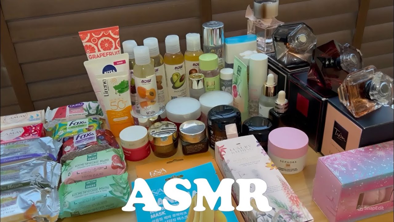 ASMR  РАСКЛАДЫВАЮ 🧼МЫЛО ,🧴ПАРФЮМ, КОСМЕТИКА (ШЕПОТ).