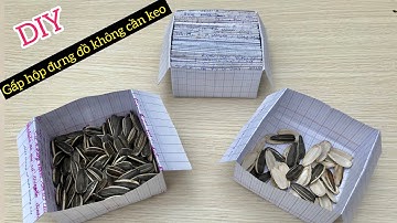 (408) Cách Gấp Hộp Đựng Đồ Bằng Giấy Tập Ô Ly Học Sinh