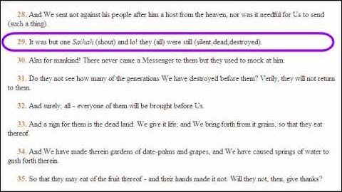 ترجمة القرآن إنجليزي سورة يس Translation of Quran Chapter36