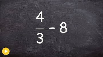 Subtracting a whole number from a fraction