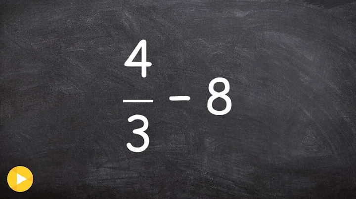 Subtracting a whole number from a fraction