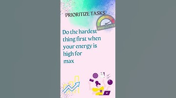 Prioritize tasks - A great way to get things done
