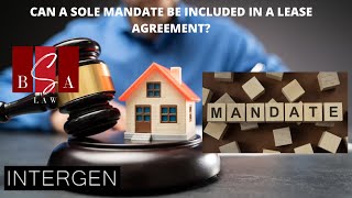 Can A Sole Mandate Be Included In A Lease Agreement?