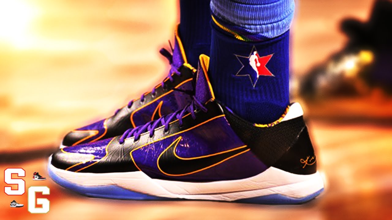 kobe 5 protro purple black gold