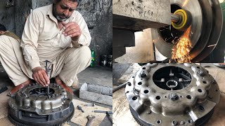 Isuzu Truck finger Flywheel facing and repairing | rebuild old clutch plate | complete process