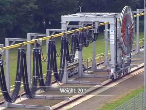 V-REX - A unique Conductix-Wampfler test carrier for energy and data transmission systems