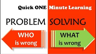 Quick ONE Minute Learning | How to Build a Problem Solving Ability Wealth
