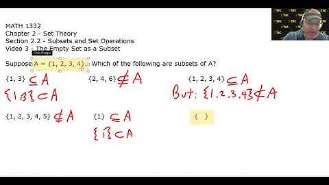 MATH 1332 2.2.3 - The Empty Set as a Subset