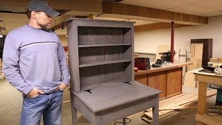 This is really called a Planters Desk. But nobody does a search for "Planters Desk" on here. I built it all out of pine except for the 