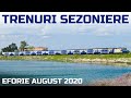 Trenuri sezoniere Eforie 2020-Summer trainspotting at Black Sea-Bahnverkehr neben Schwarzes Meer