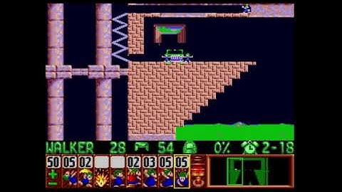 SNES Lemmings Mayhem level 17