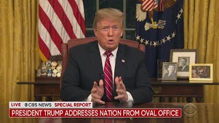 President Trump Discusses Border Security In Oval Office Speech