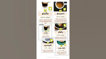 اسماء القهوة في الكوفيهات 