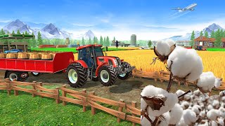 Growing Cotton | Village Tractor farming game #farming