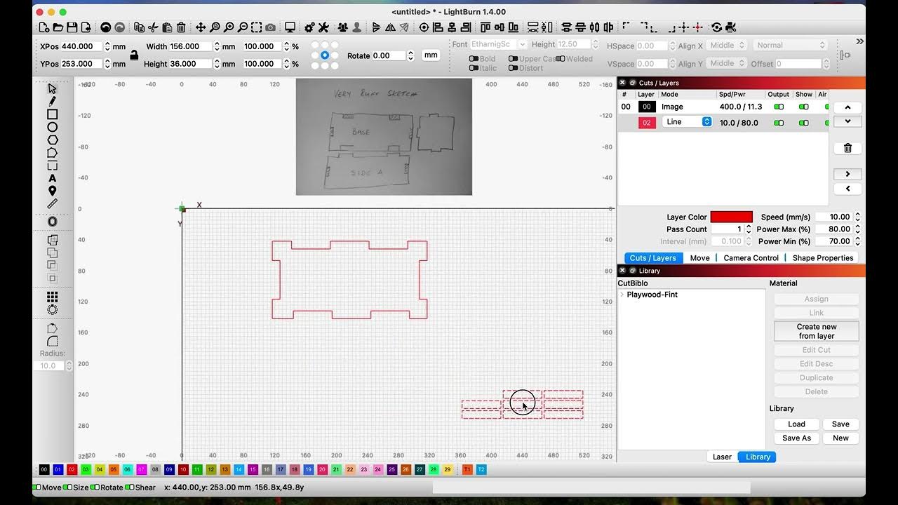 Make a box in LightBurn (with errors) YouTube