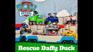 Paw Patrol Rescue Mission Saving Donald And Daisy Duck At The Farm With Rocky And Rumble