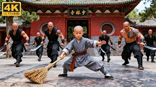 картинка: Наглый хулиган провоцирует; сильнейший монах —7-летний послушник, побеждает хулигана одним движением