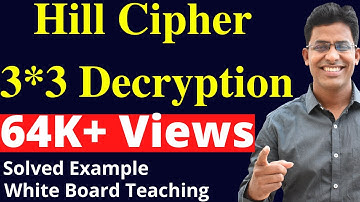 hill cipher decryption 3×3 matrix