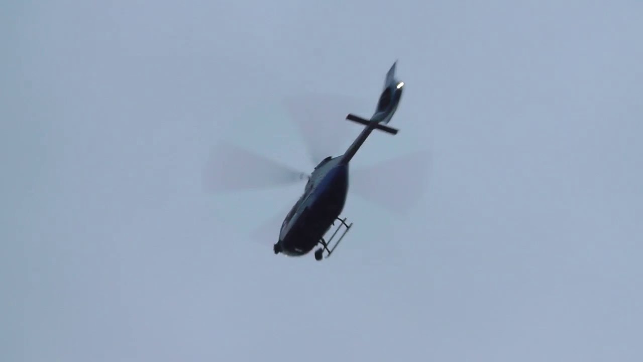 Polizeihubschrauber Schwebeflug am 21.01.2018