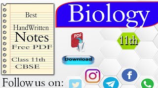 How to download CBSE Class 11  Biology  all chapters Handwritten Notes notes pdf free download