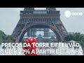 Preços da Torre Eiffel vão subir 20% a partir de junho