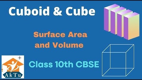 Cuboid and Cube - Surface Area and Volume Class 10th CBSE  Mathematics