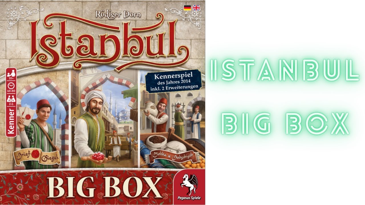 Istanbul Big Box Brettspiel – USA Edition – Inkl. Grundspiel + 2 Erweiterungen – Kennerspiel Des Jahres 2014
