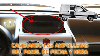 Cambio ampolletas panel display fecha y hora en Peugeot Partner