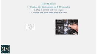 How to Reset KitchenAid Dishwasher Error Code 8-4 – Sump Backflow/Drain Issue