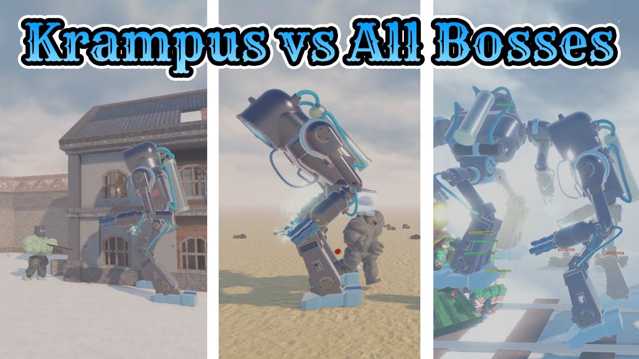 Krampus vs All Bosses | Roblox Dead Rails