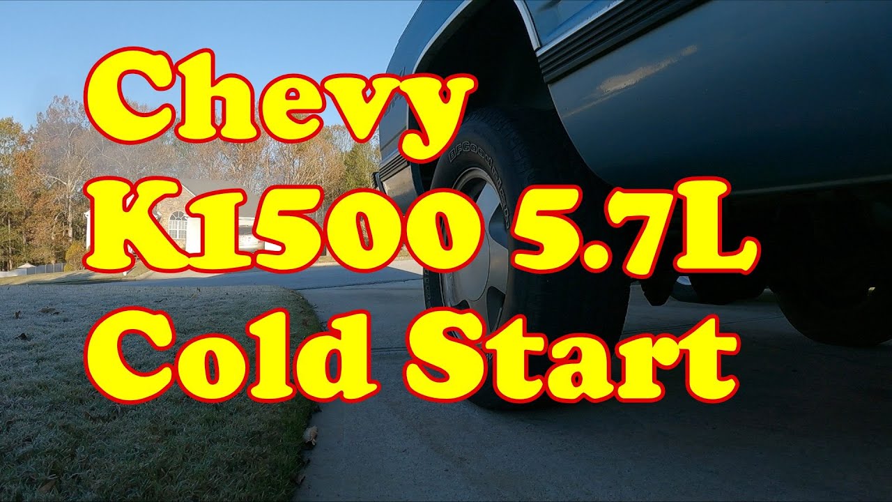 1989 Chevy K1500 Cold Start on 30 degree F morning - YouTube