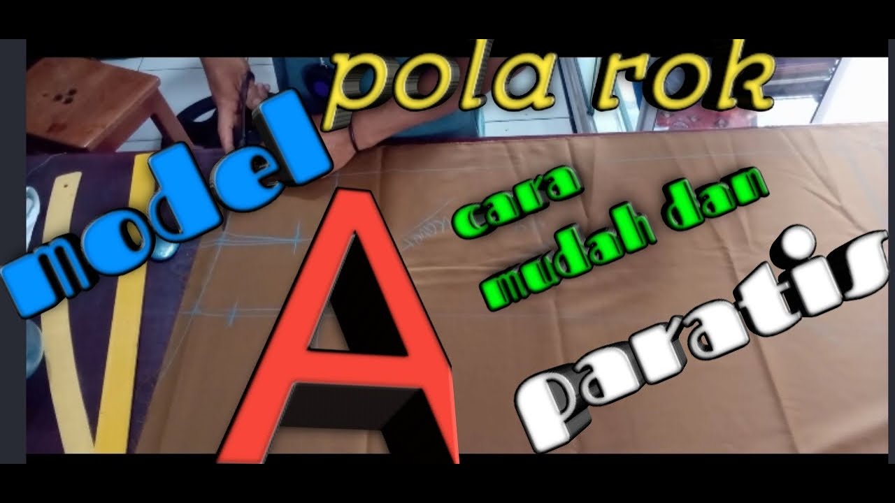 pola rok model A!! mudah dan praktis di pahami #penjahitpul#tailor #tutorial