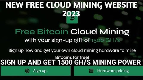 New Free Cloud Mining Website 2023 | Free Bitcoin Cloud Mining Website 2023