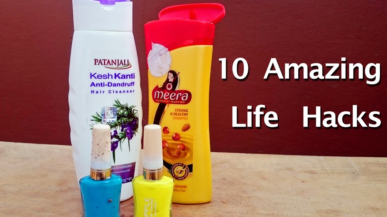 simple tricks & hacks 10 Awesome Nail Polish Shampoo Life Hacks || Simple Tricks & Hacks