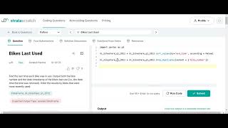 Famous Bikes Last Used | Python Solution | StrataScratch | Lyft Net Worth