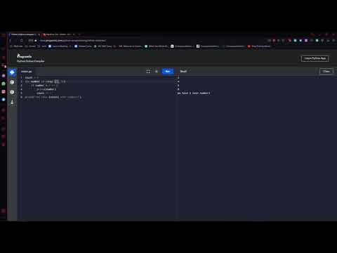 002 - Day 2/100(?) - Using for loop, printing even numbers in the given ...