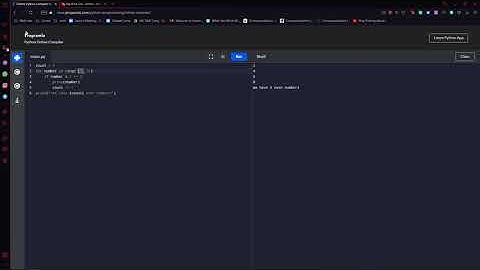 002 - Day 2/100(?) - Using for loop, printing even numbers in the given range in Python.