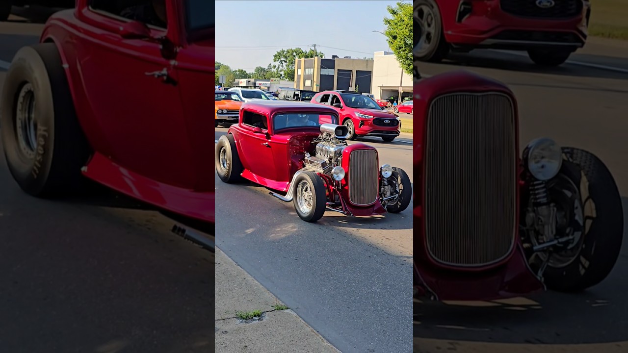 1932 Ford Hot Rod Classic Car Drive By Engine Sound Woodward 2025