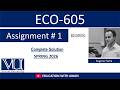 ECO605 | Financial Economics | Assignment 01 | Spring 2026 | Complete Solution