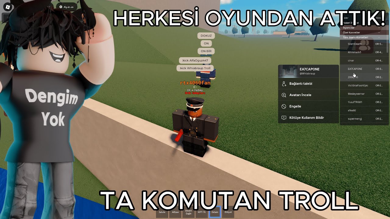 TA || HERKESİ OYUNDAN ATIP DELİRTTİK - Roblox Türk Asker Kamp Troll