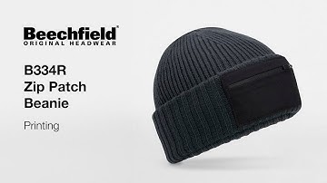 How to print onto the B334R Zip Patch Beanie | Beechfield Headwear