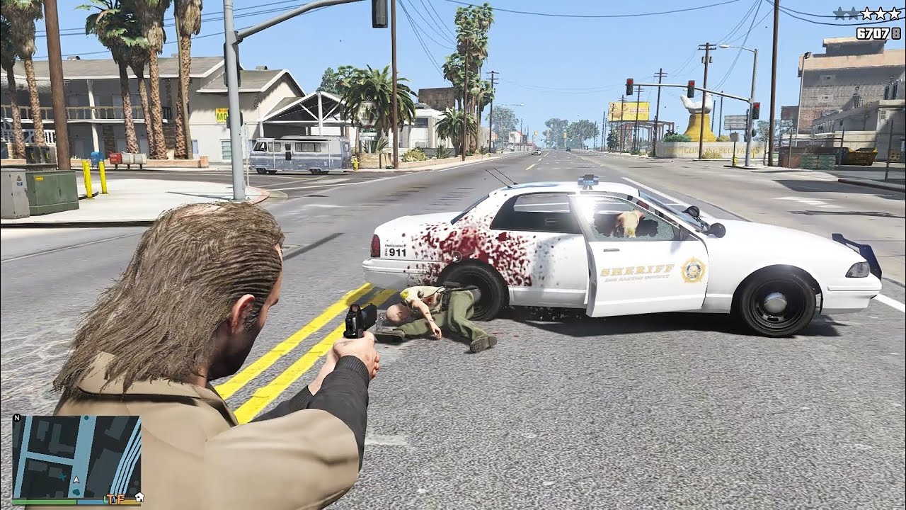 GTA 5 - Clucking Bell Farms Massacre + Five Star Heat Escape - YouTube