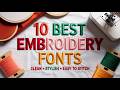 10 Best Fonts for Embroidery Designs
