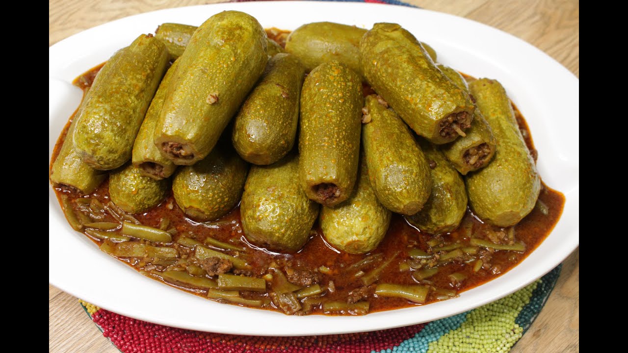 محشي كوسا بعبو فاصوليا خضرا وصفة حلبية أصيلة حب لعب😍