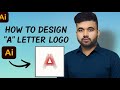 How to Design a Letter Logo in Illustrator | Adobe Illustrator Logo Design Tutorial #youtube