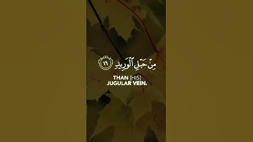 التقرب الى الله - قدرة الله - رحمة الله (تلاوة مطمئنة من سورة ق)