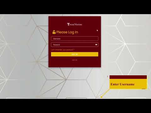 Tron Verse Login Process