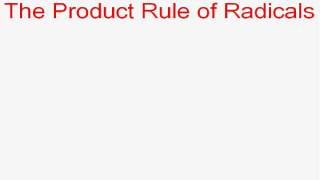 Beginning Algebra & Simplifying Radicals