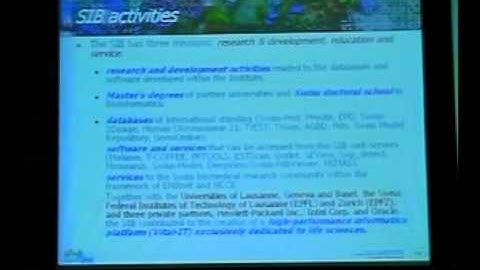 The Swiss Institute of Bioinformatics (SIB)